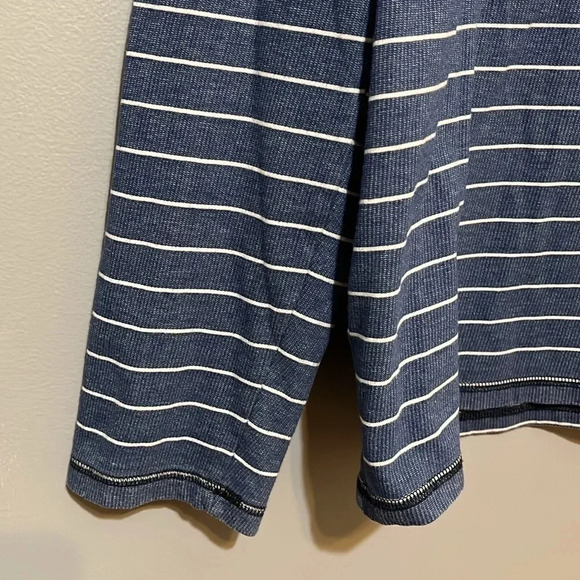prAna‎ | Men’s blue & white striped long sleeve knit shirt size XL - Picture 3 of 6